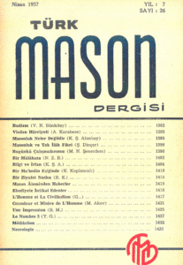 Türk Mason Dergisi Sayı (26)