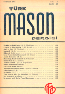 Türk Mason Dergisi Sayı (27)