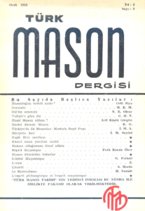 Türk Mason Dergisi Sayı (9)